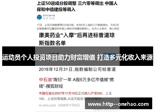运动员个人投资项目助力财富增值 打造多元化收入来源