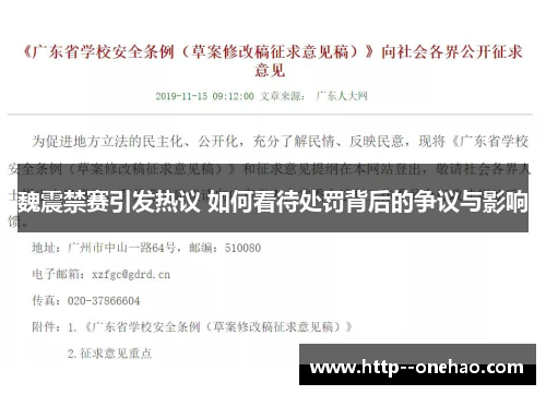 魏震禁赛引发热议 如何看待处罚背后的争议与影响